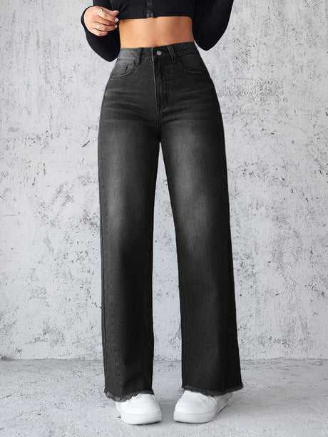 Liber Spring Women's Raw edges Jeans