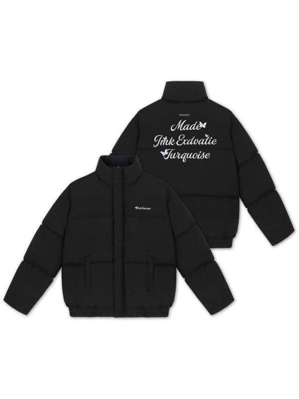 Letter Embroidery Loose Thickening Keep Warm Cotton Clothes Coat