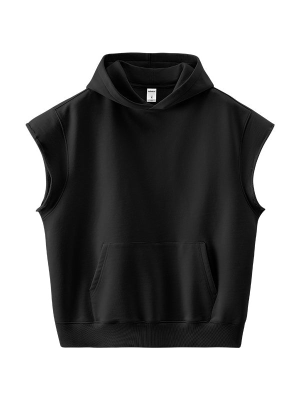 Street Rolled Sleeveless Hoodies Waistcoat Vest