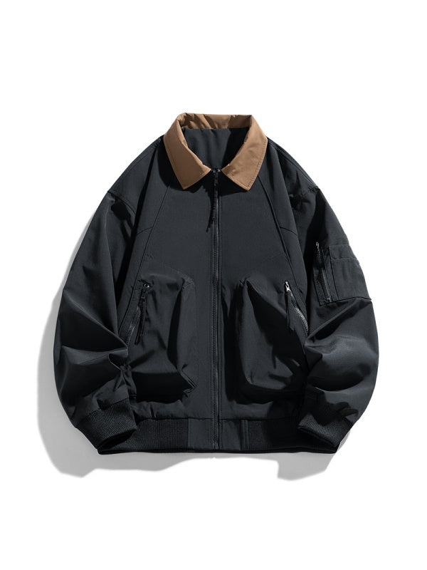 Loose Fashion Leisure Simplicity All-match Contrasting Colors Jackets