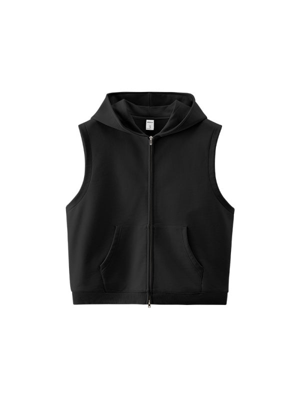 420G Heavy Double-ended Zipper Hoodies Vest Jacket