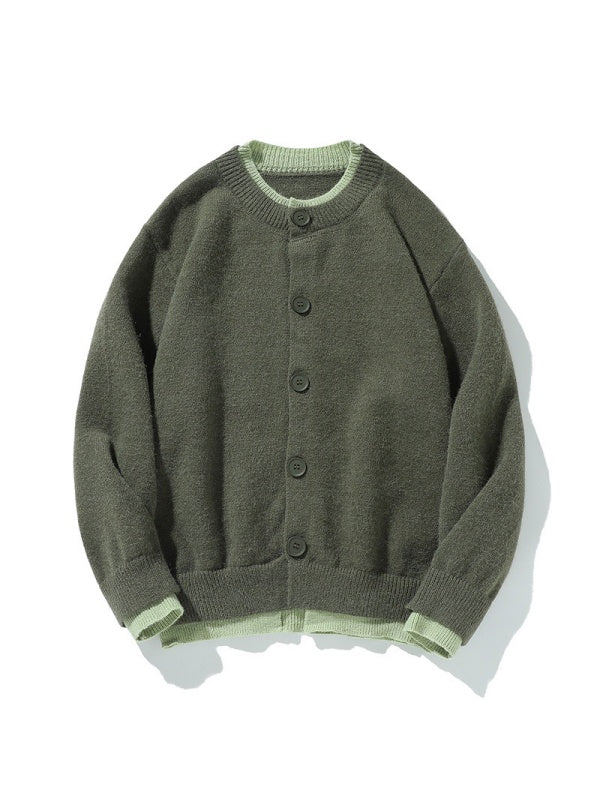 Retro Fake Two Pieces Loose Cardigans