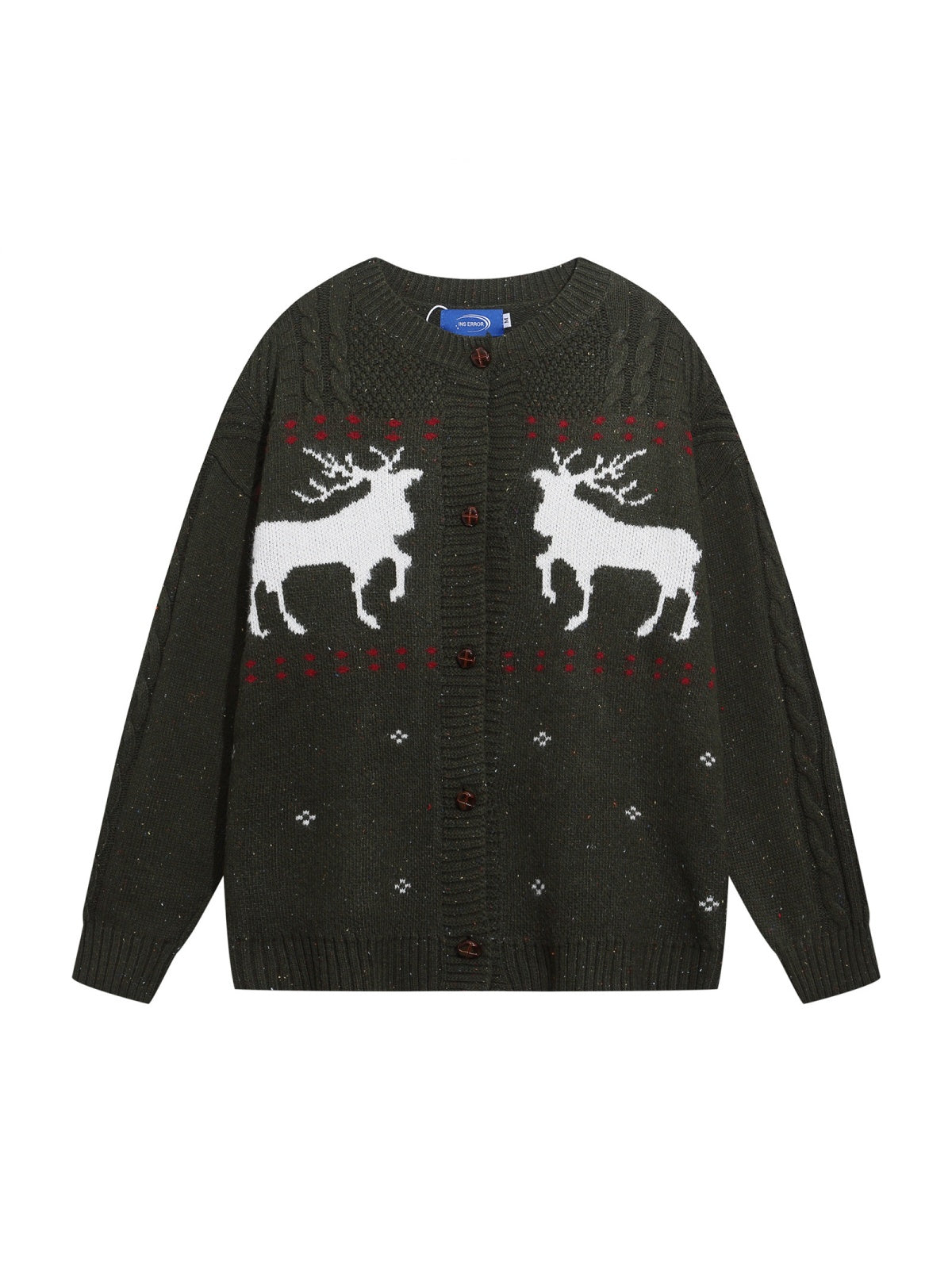 Christmas Retro Elk Jacquard Sweaters Cardigan