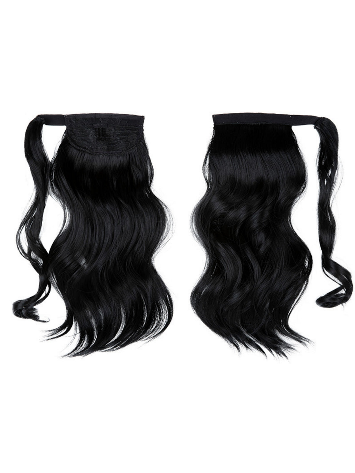 Long, Wavy, Natural Curl Wig With Wrap-around Design