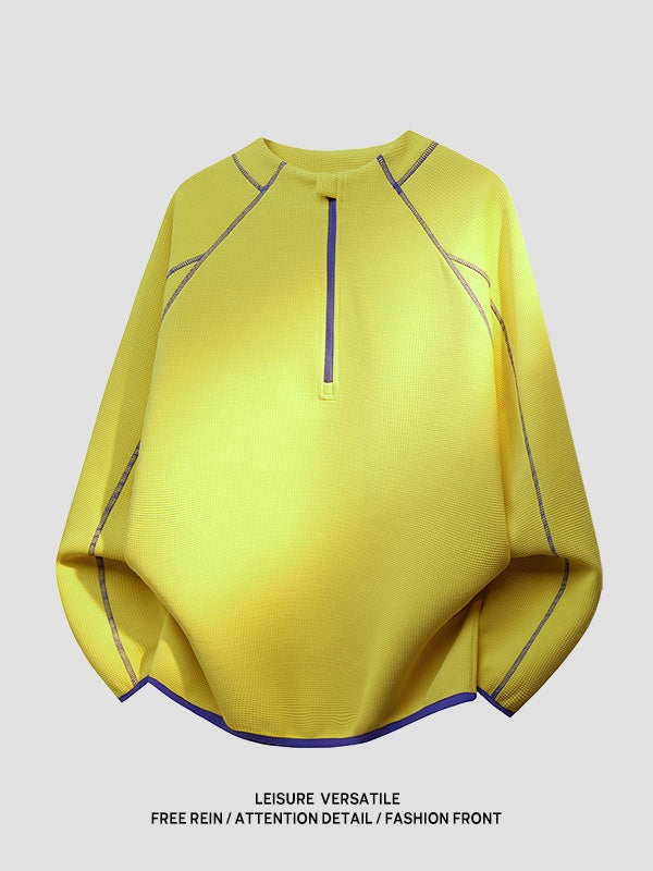 Color-blocked Line Loose-fit Sweatshirts&Hoodies