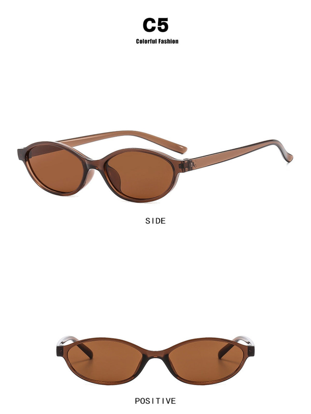 Lunettes de soleil élégantes à monture ovale