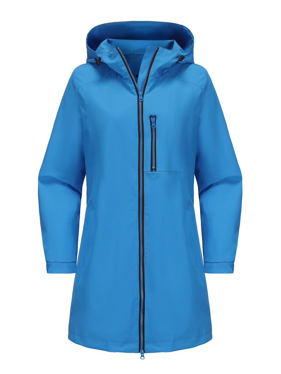 Outdoor Sports Water Proof Hooded Long Sleeve Loose Leisure Windproof Zipper Jackets
