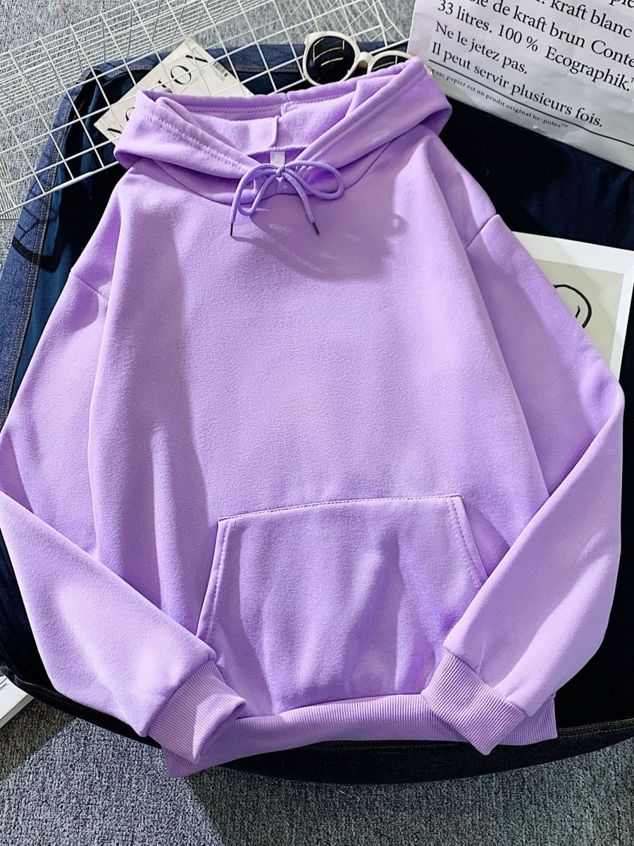 Liber Autumn Women's Pocket Solid Color Sweatshirts&Hoodies