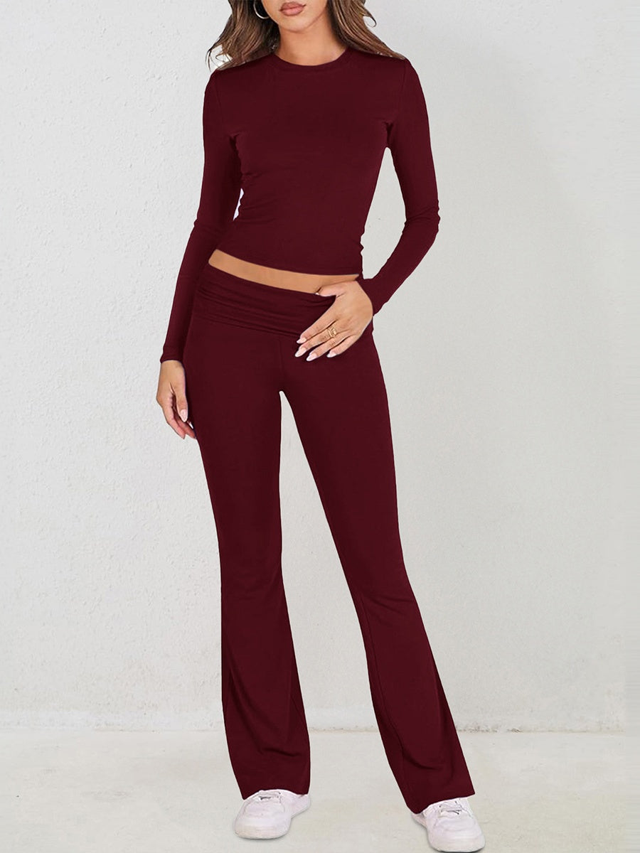 7 Color Round Neck 2-piece Sets