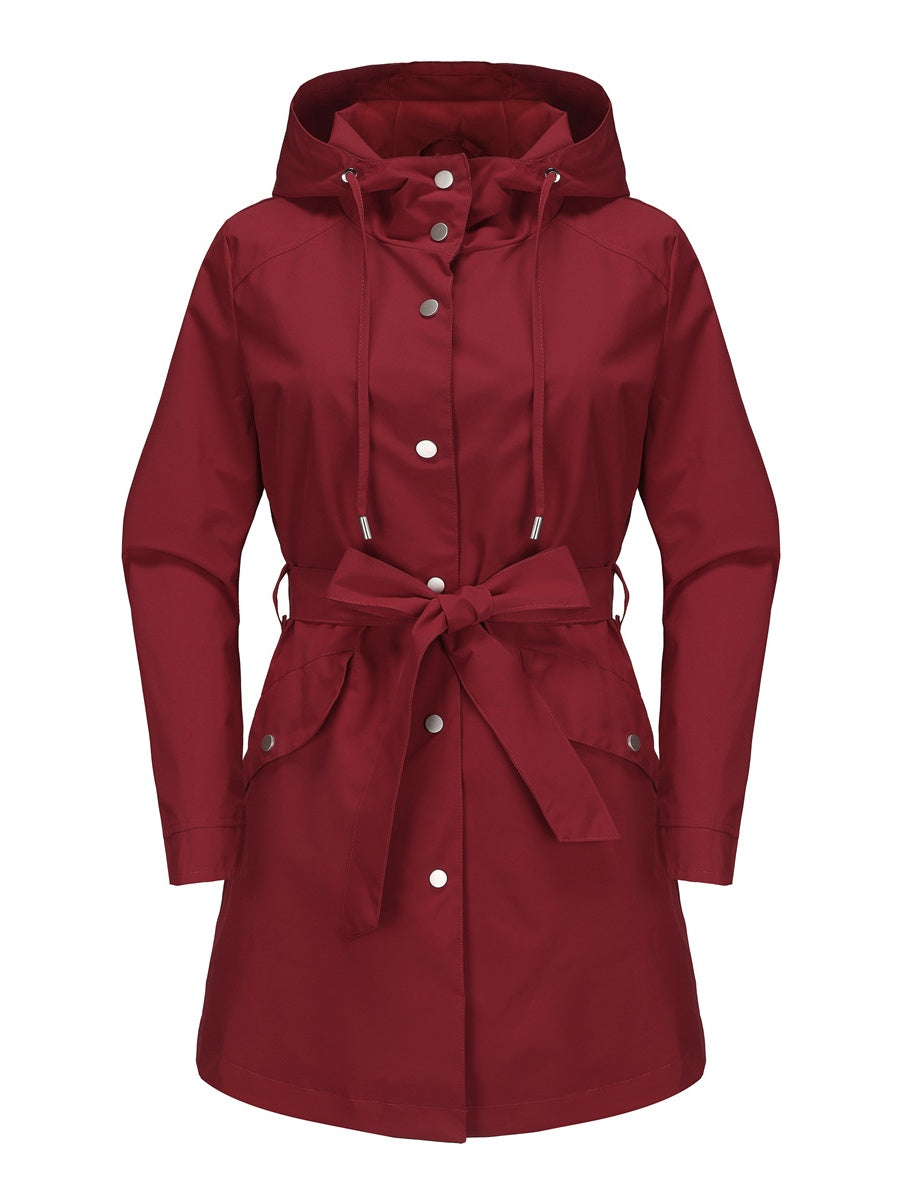 Removable Cap Water Proof Long Sleeve Thin Zipper Jackets