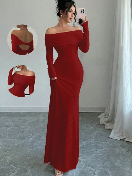 Liber Summer Women's Pleated Solid Color Maxi Dresses