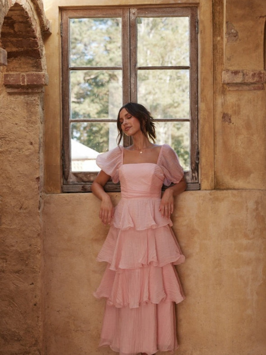 Liber Summer Women's Backless Mesh Maxi Dresses