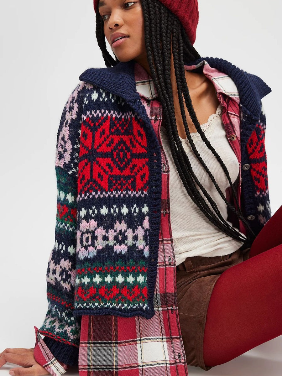 Street Hip-Hop Ethnic style Cardigans