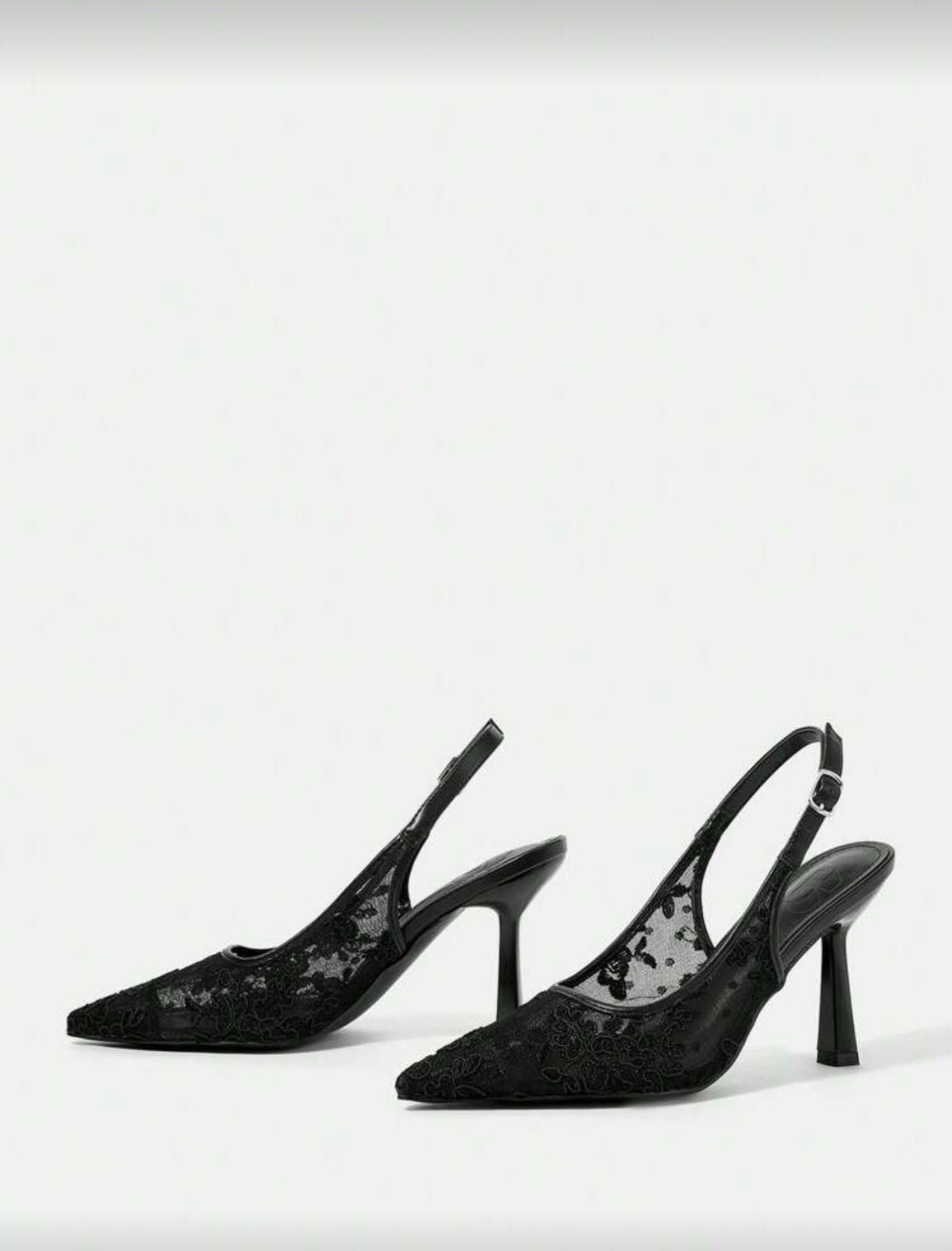 Lace Mesh High Heels