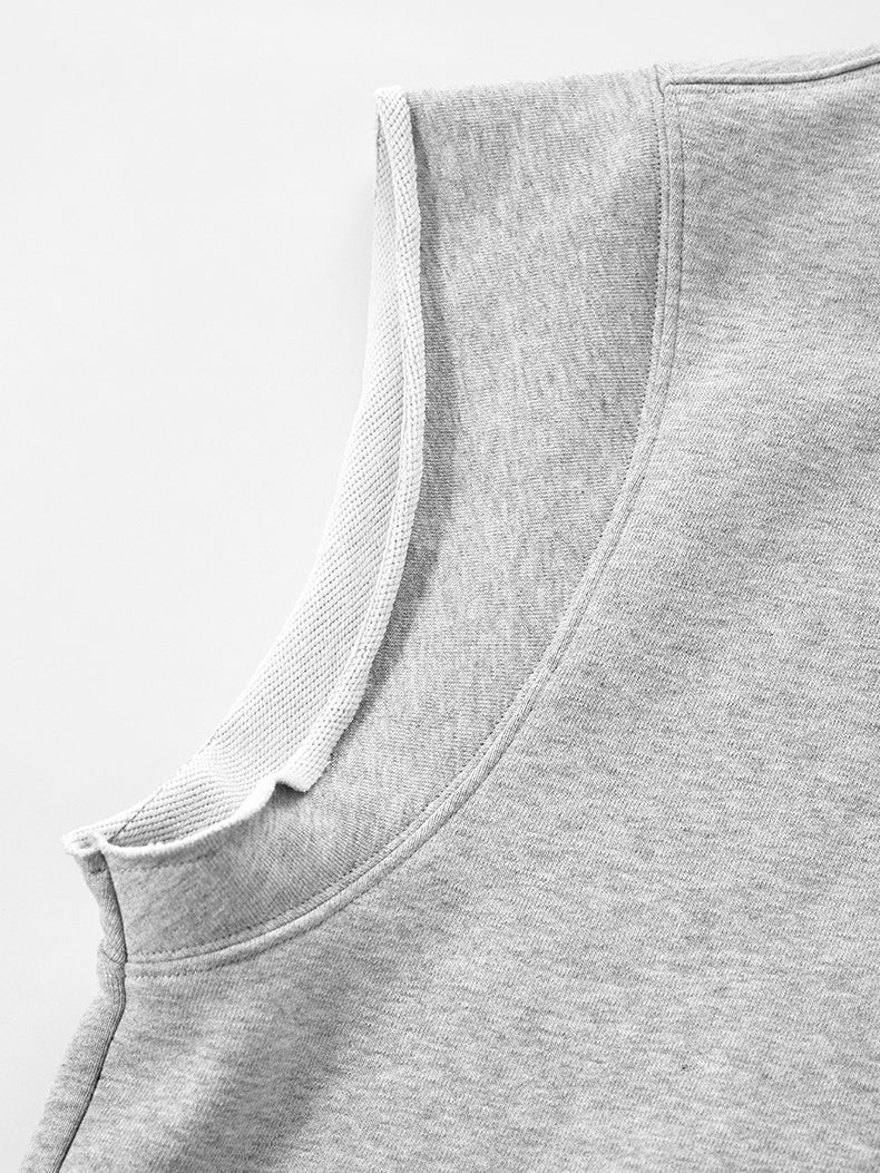 Street Rolled Sleeveless Hoodies Waistcoat Vest