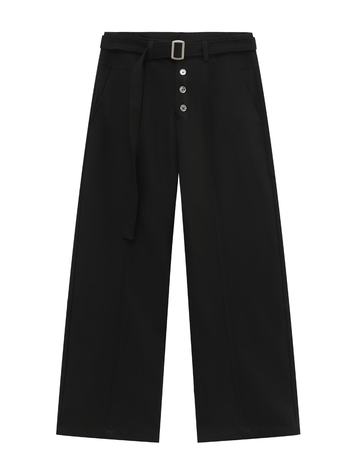Stereo Multiple Buttons Straight-fit Dress Pants Pants