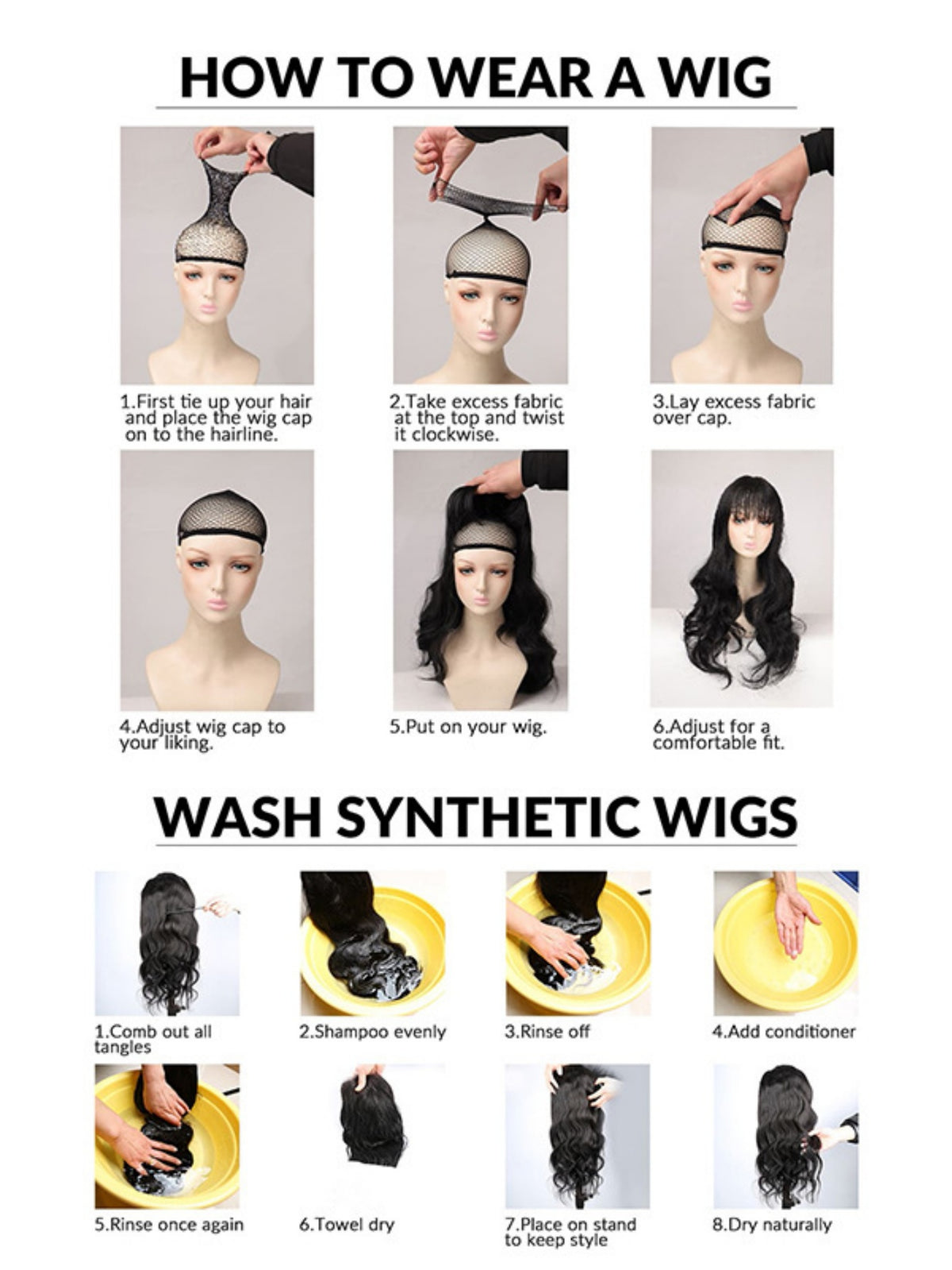 Long, Bouncy, Wavy Wig Made Of Synthetic Fibers