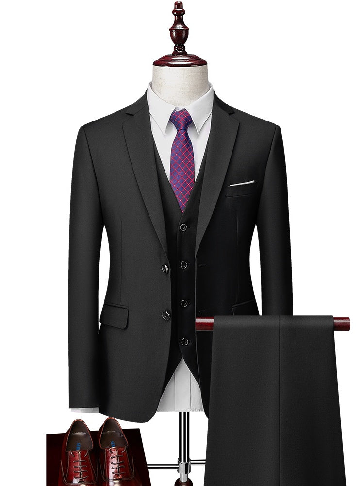 Slim-fit Business Suit Set 3-piece Sets
