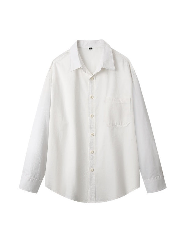 Retro Simplicity Loose-fit Shirts