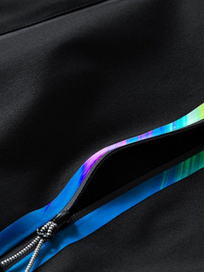 Outdoor Laser Reflective Windproof Water Proof Slim Hooded Windproof Jacket