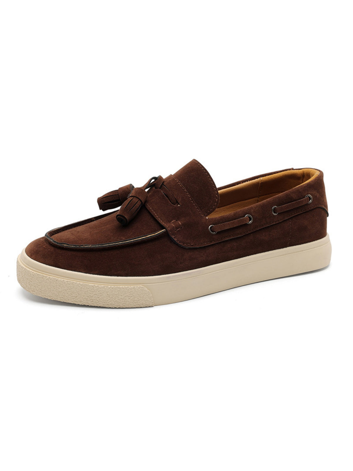 Color-blocked Tassel Slip-on Loafers