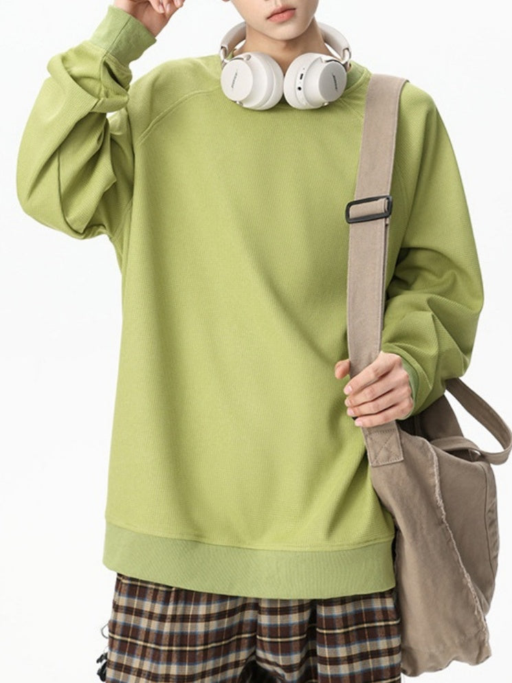 Liber Autumn Neutral wear Splicing Solid Color Sweatshirts&Hoodies