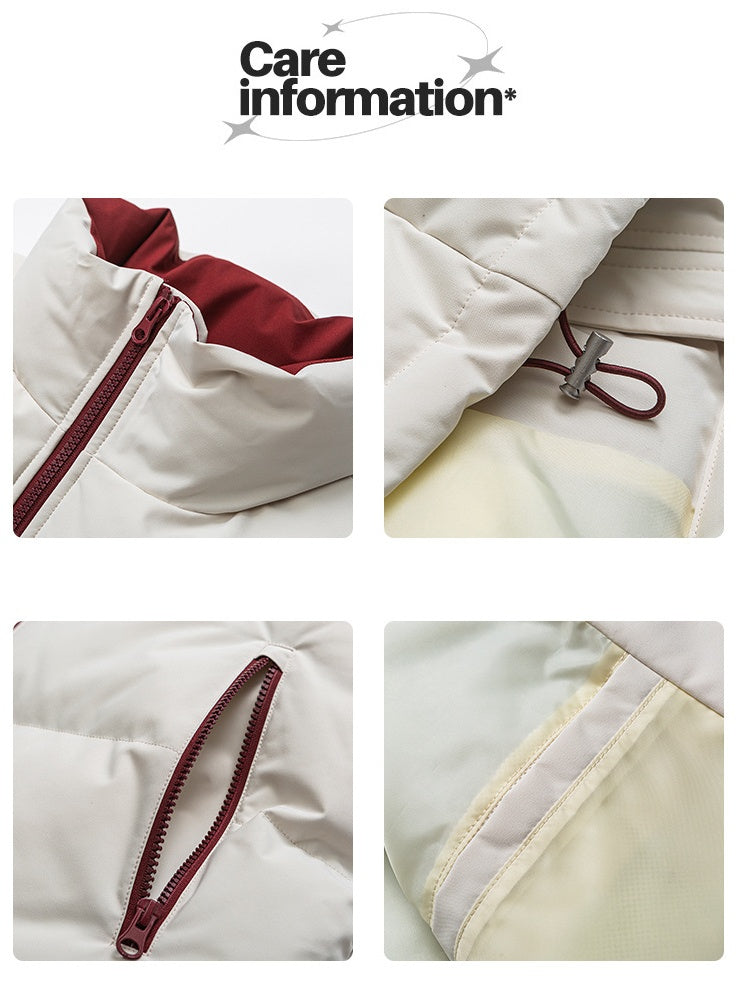 Multicolor Thickening Stand Collar Cotton Clothes