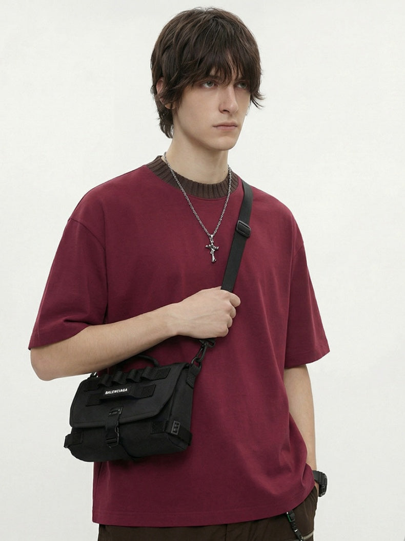 Color-blocked Cropped T-shirt