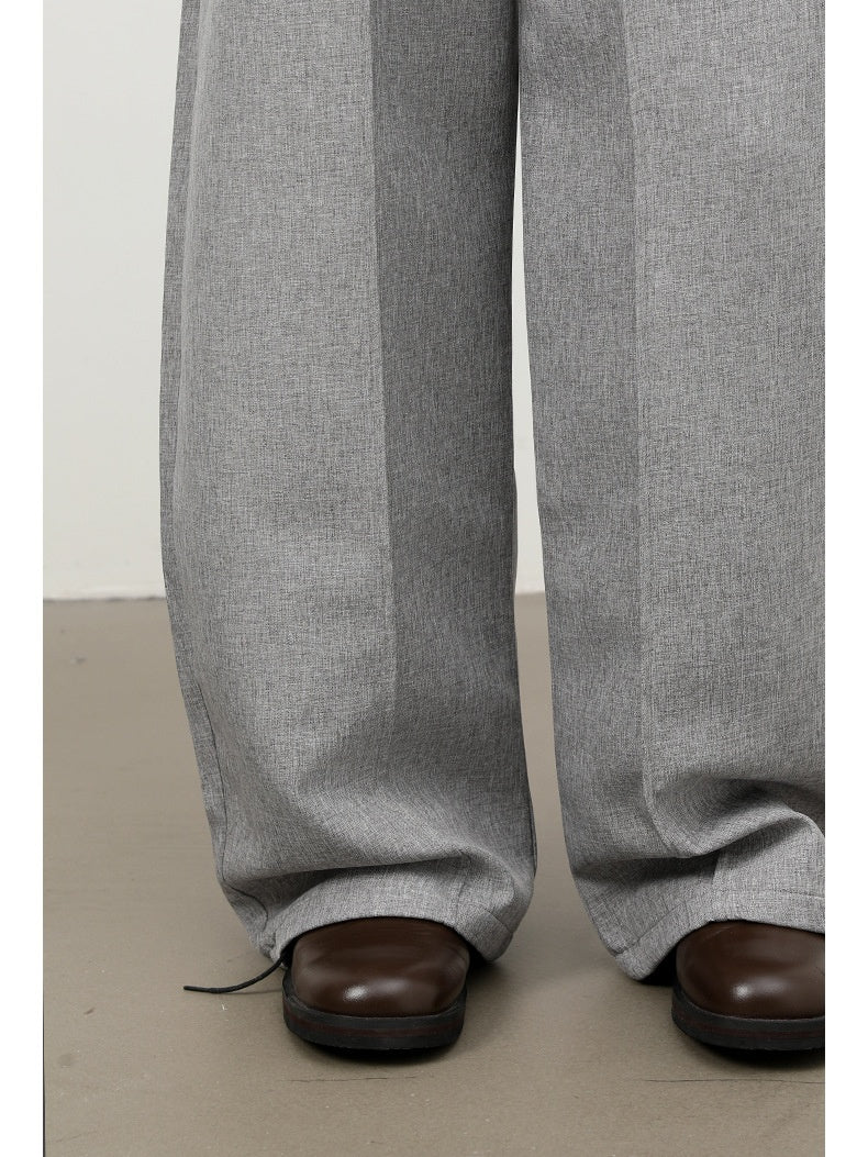 Old Money Style Double Pleat Straight-fit Dress Pants Pants