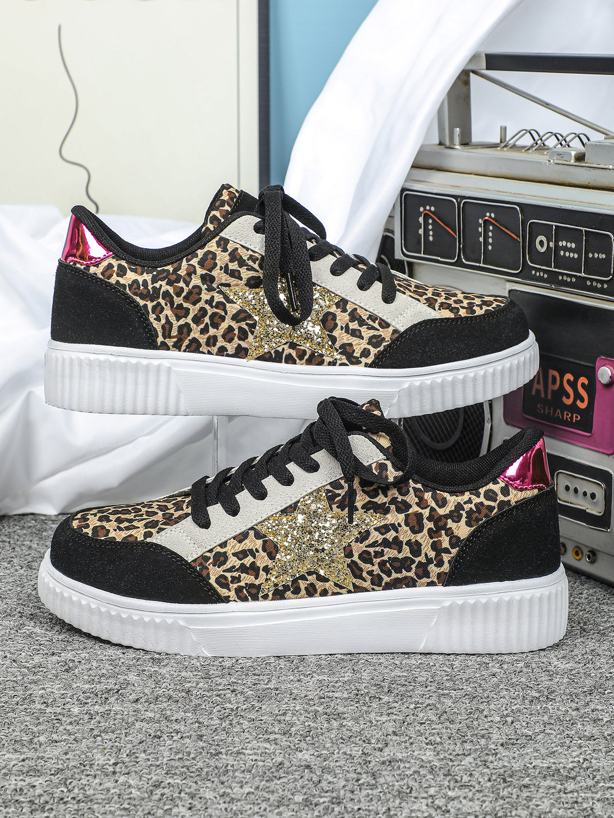 Leopard Print Unisex Casual Sneakers