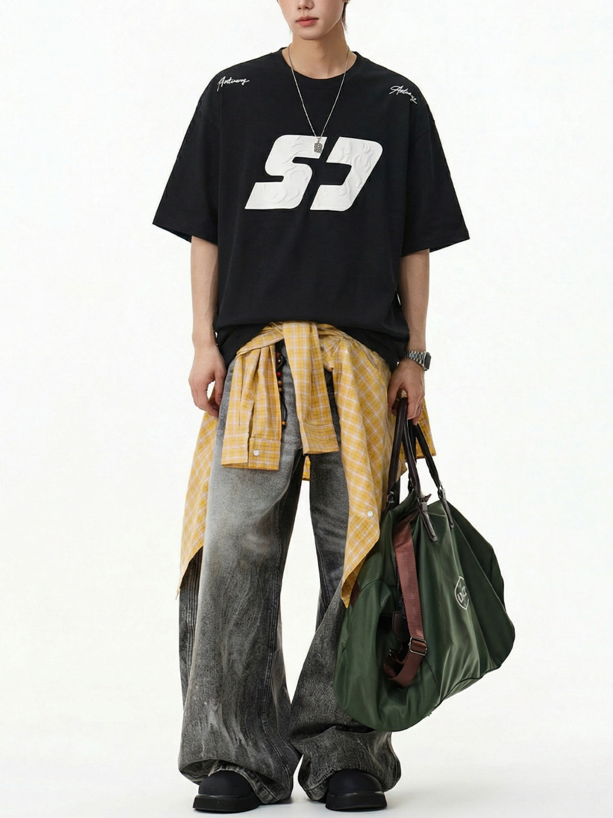 Color-blocked Printed Loose-fit T-shirts