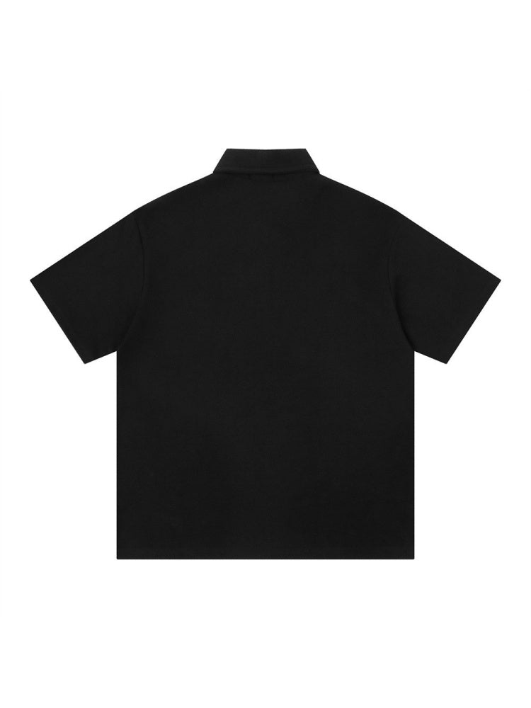 Graffiti Printed Vibe Hip Hop Loose-fit POLO Shirt