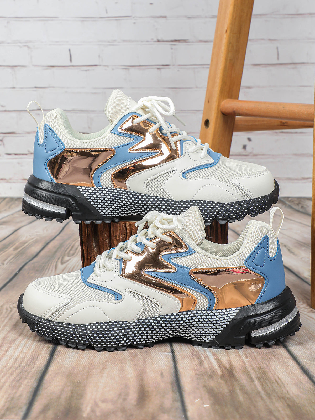Color-blocked Platform Women's Casual Sneakers