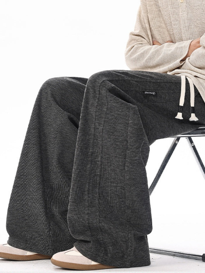 Patchwork Wide-leg Loose-fit Sweatpants