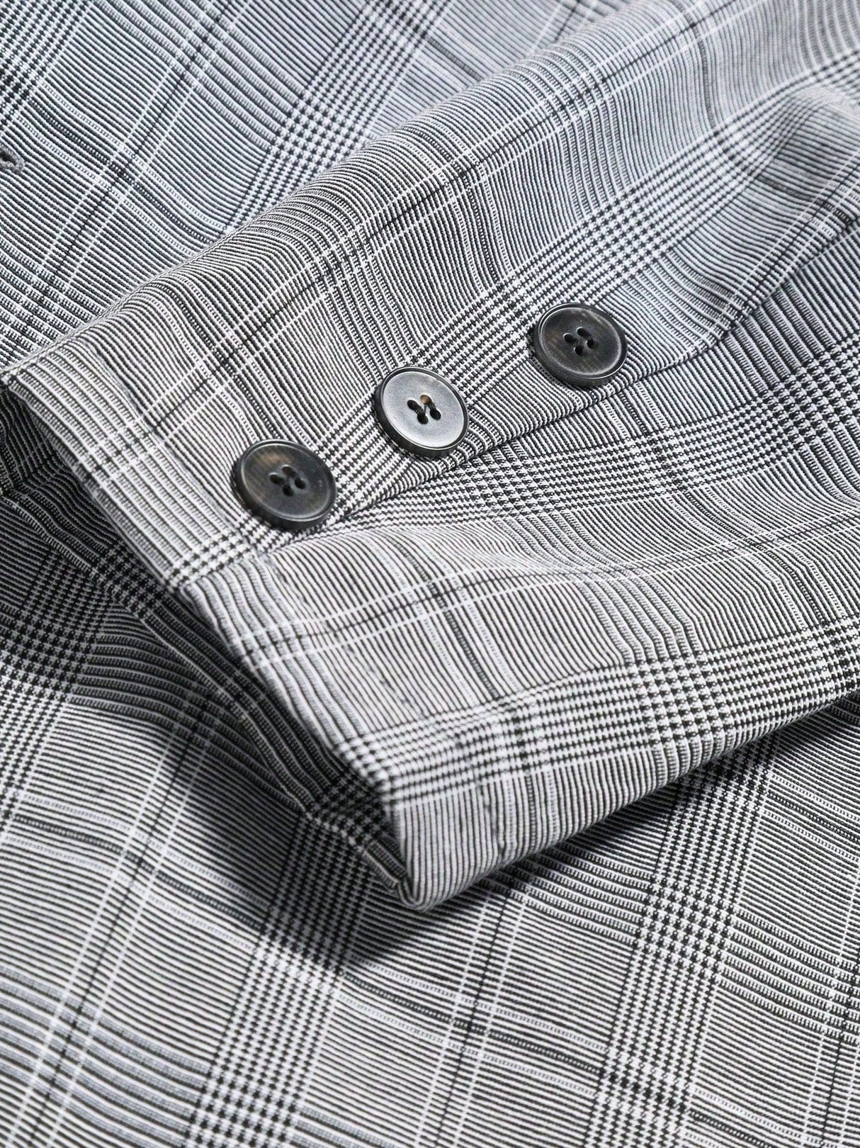 Plaid Slim-fit Business Suit 2-piece Sets Set