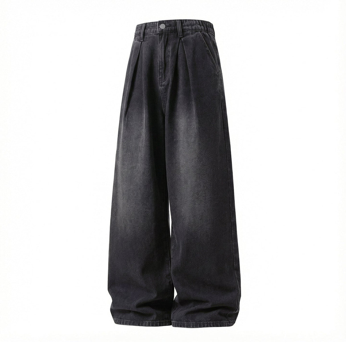 Distressed Washed Loose-fit Straight-fit Jeans