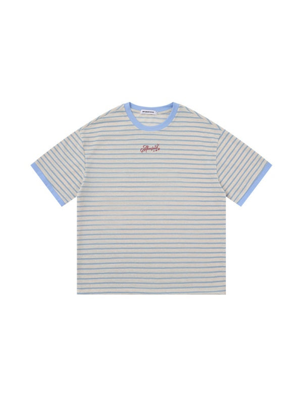Color-blocked Stripes Loose-fit T-shirts