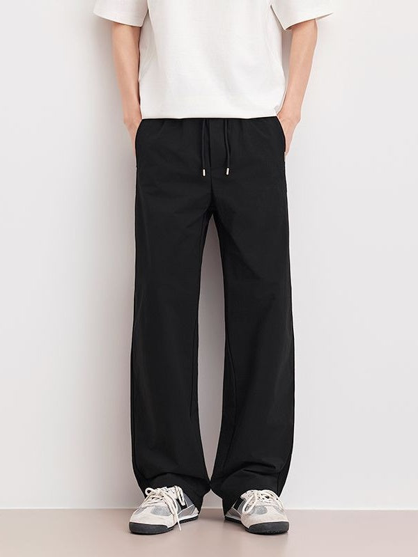Loose-fit Straight-fit Cooling Sensation Wide-leg Pants