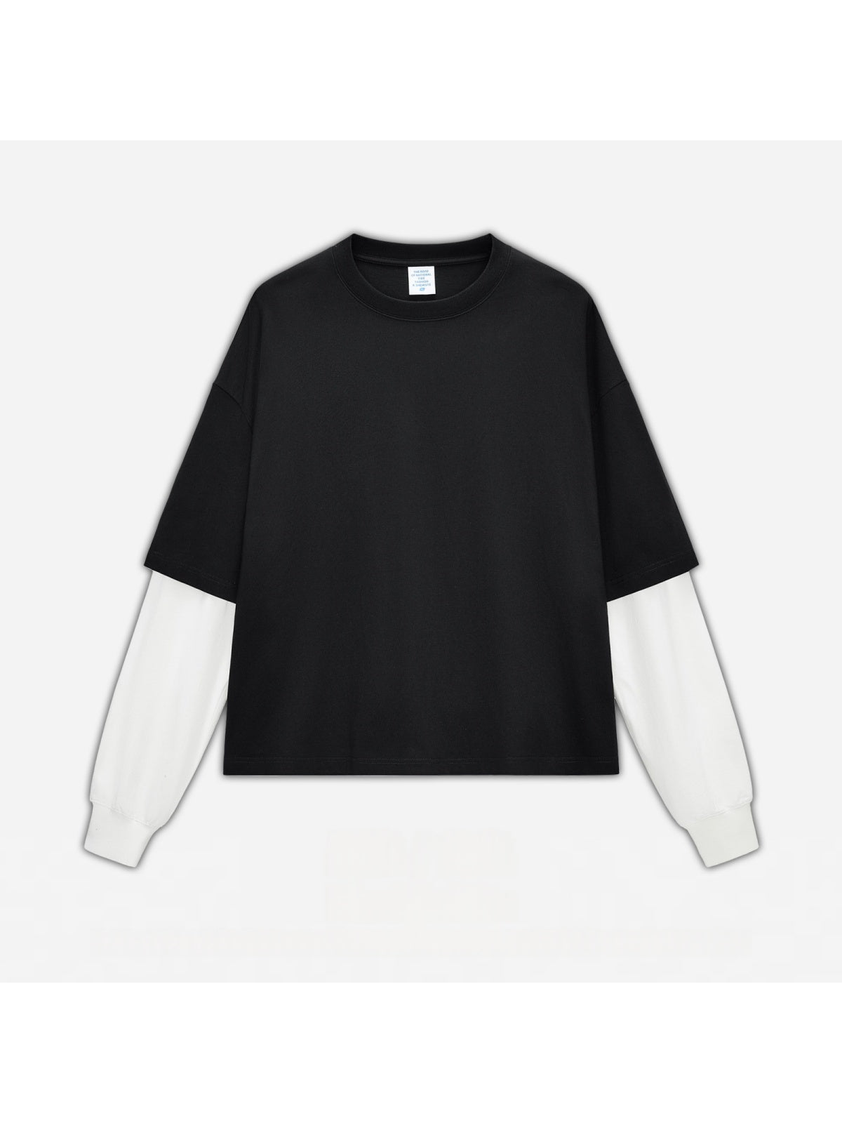 Liber Autumn Neutral wear Color matching Solid Color T-shirts