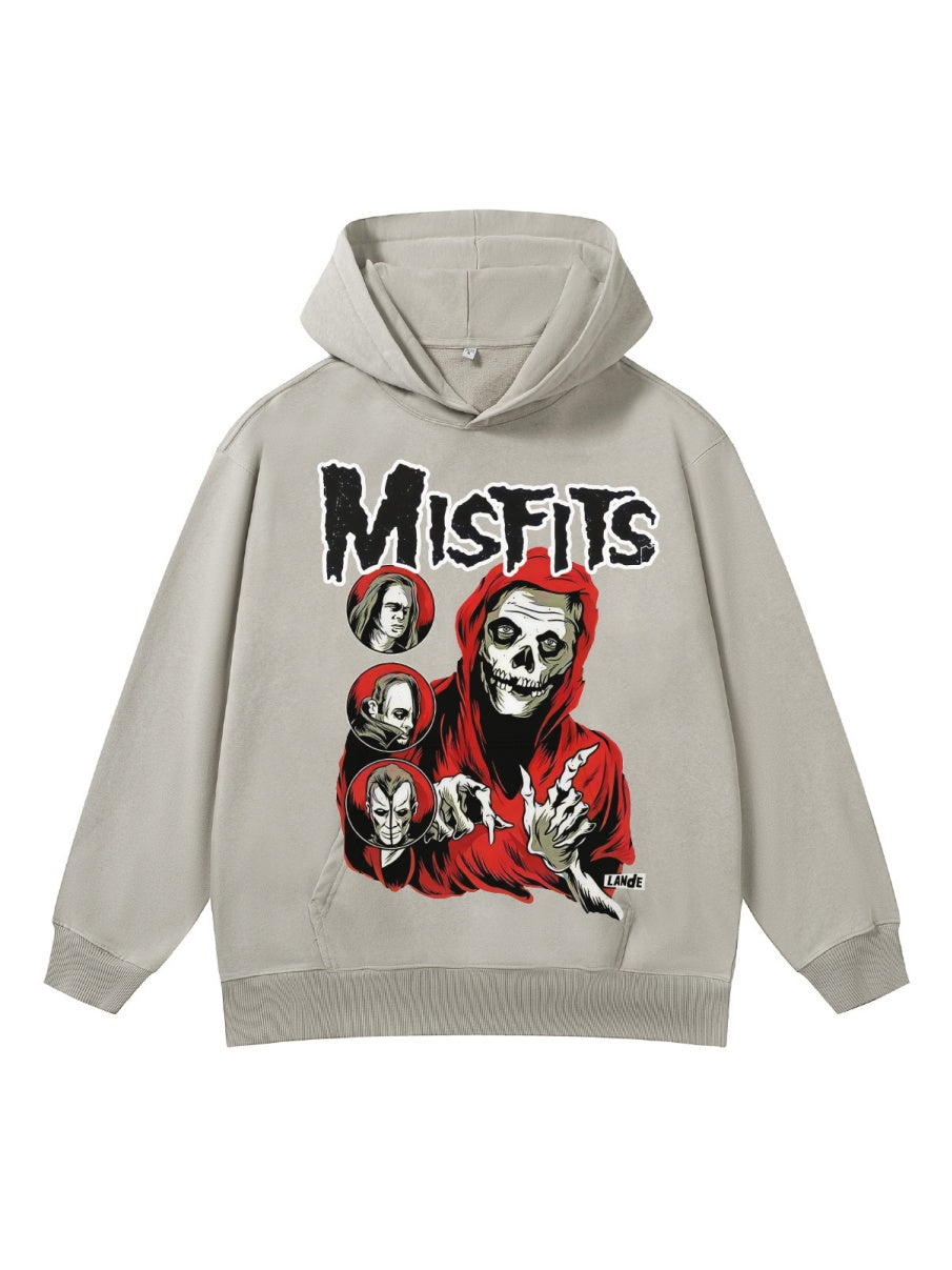 American Street Couple Direct Inkjet Printing Washing Versatile Sweatshirt