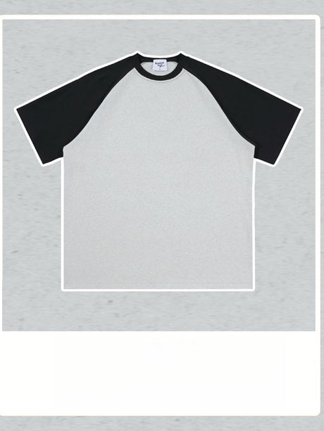 Liber Summer Men's Color matching Solid Color T-shirts