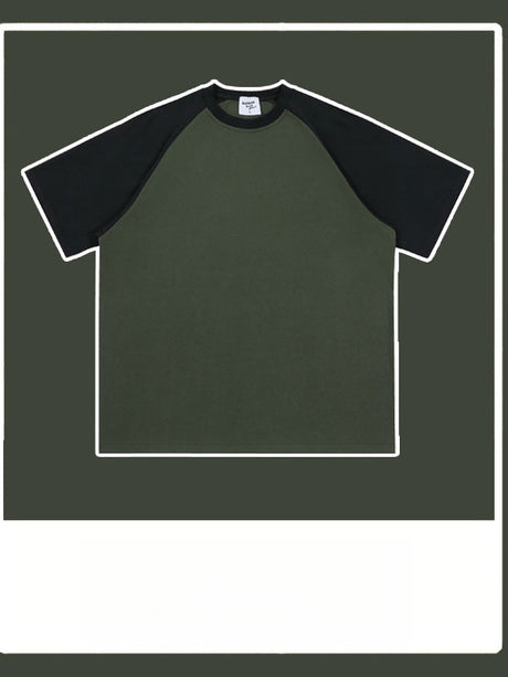 Liber Summer Men's Color matching Solid Color T-shirts