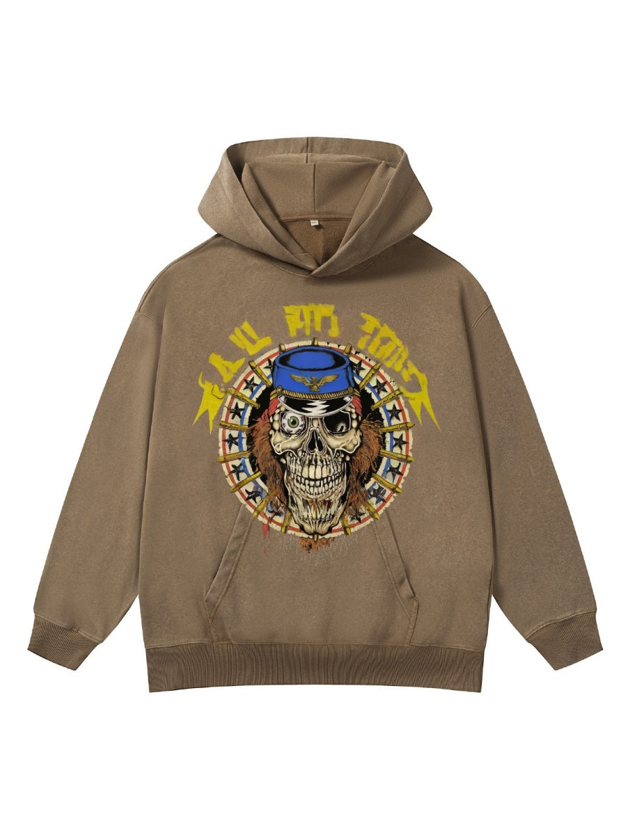 Digital Direct Injection Washing Retro Hoodies