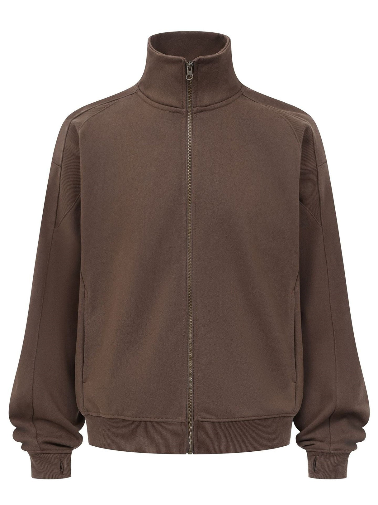 Liber Autumn Neutral wear Zipper decoration Solid Color Sweatshirts&Hoodies