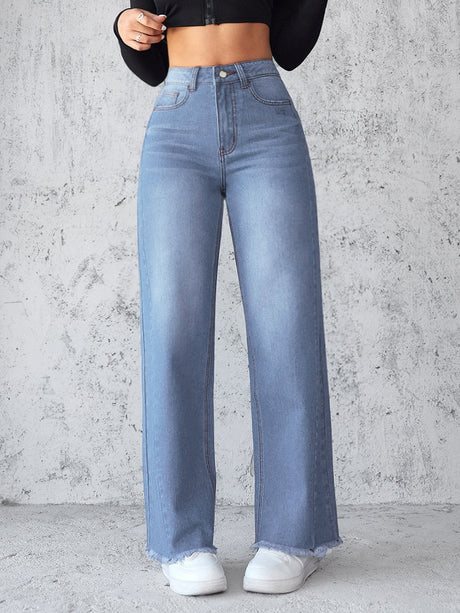 Liber Spring Women's Raw edges Jeans
