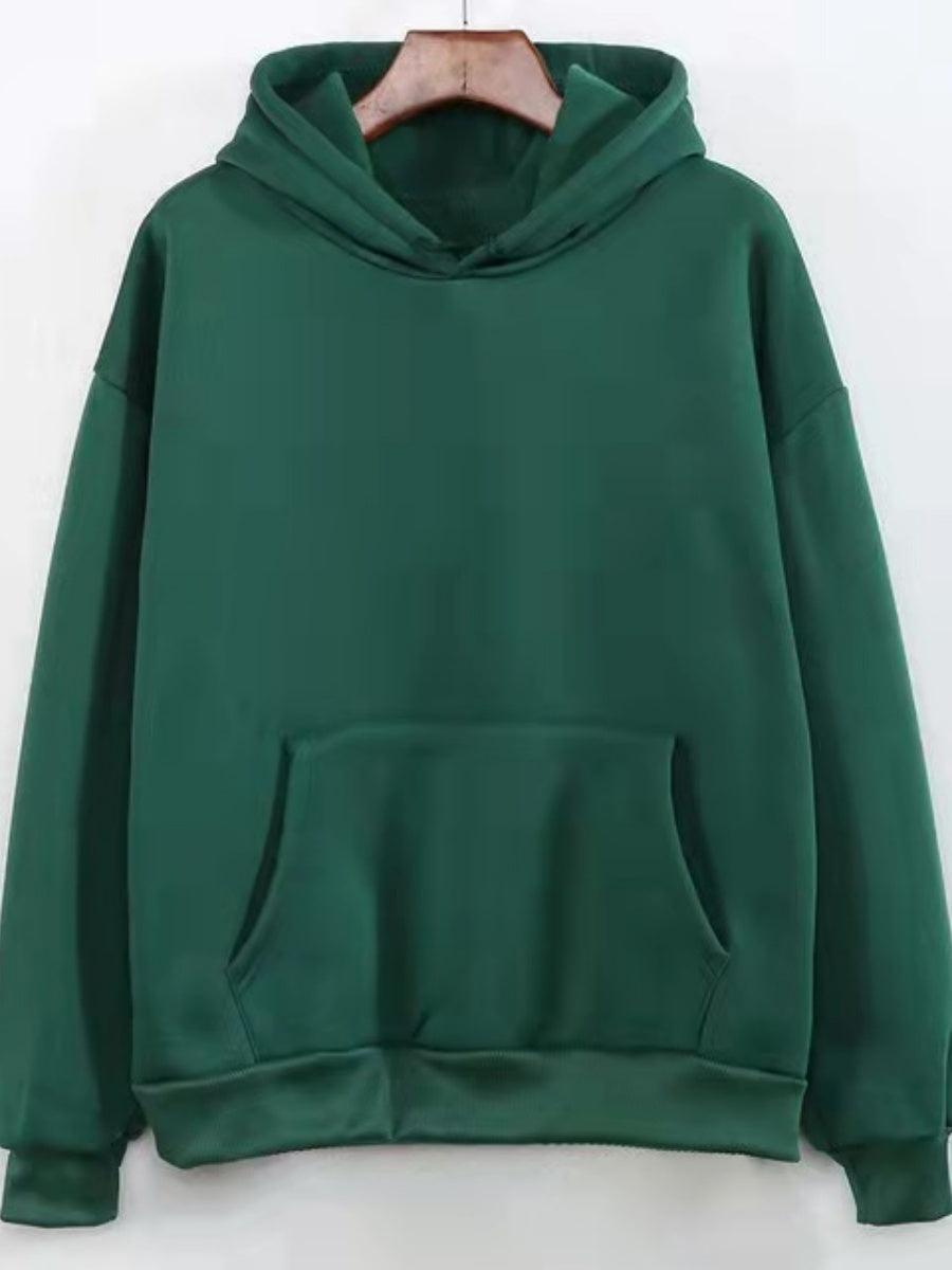 Liber Autumn Women's Pocket Solid Color Sweatshirts&Hoodies