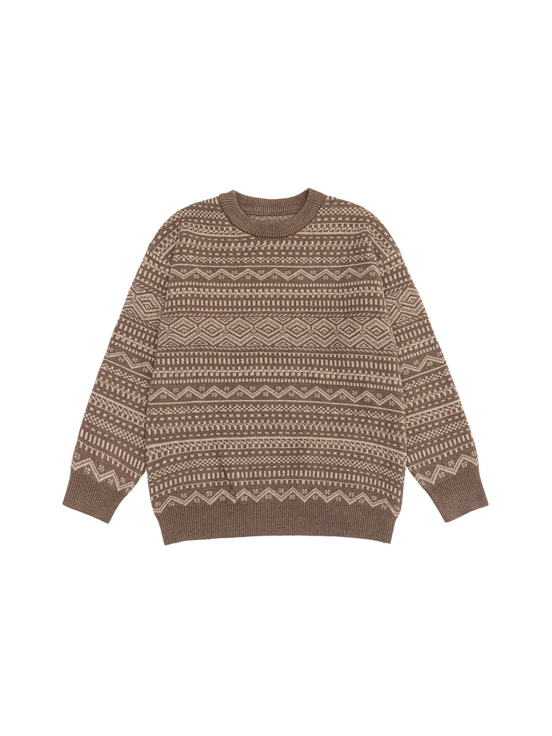 Retro Fair Isle Pattern Sweater Sweaters