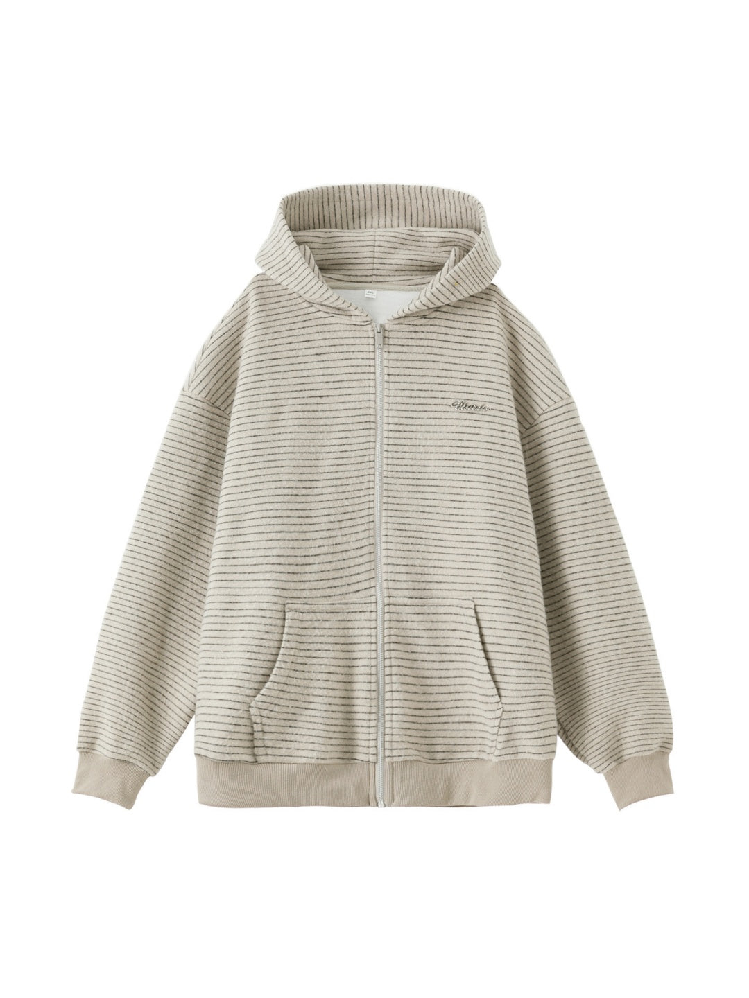 Stripes Hooded Cardigan Sweatshirt