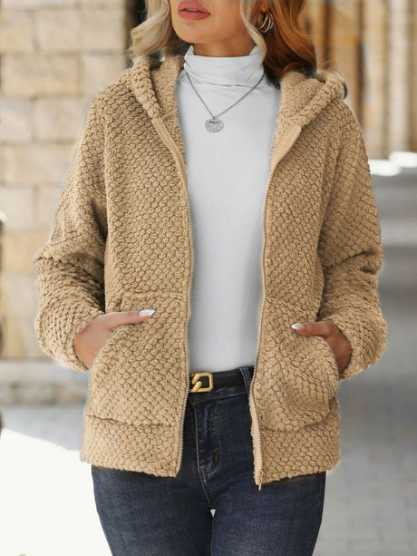 Cardigan Pockets Hooded Jacket