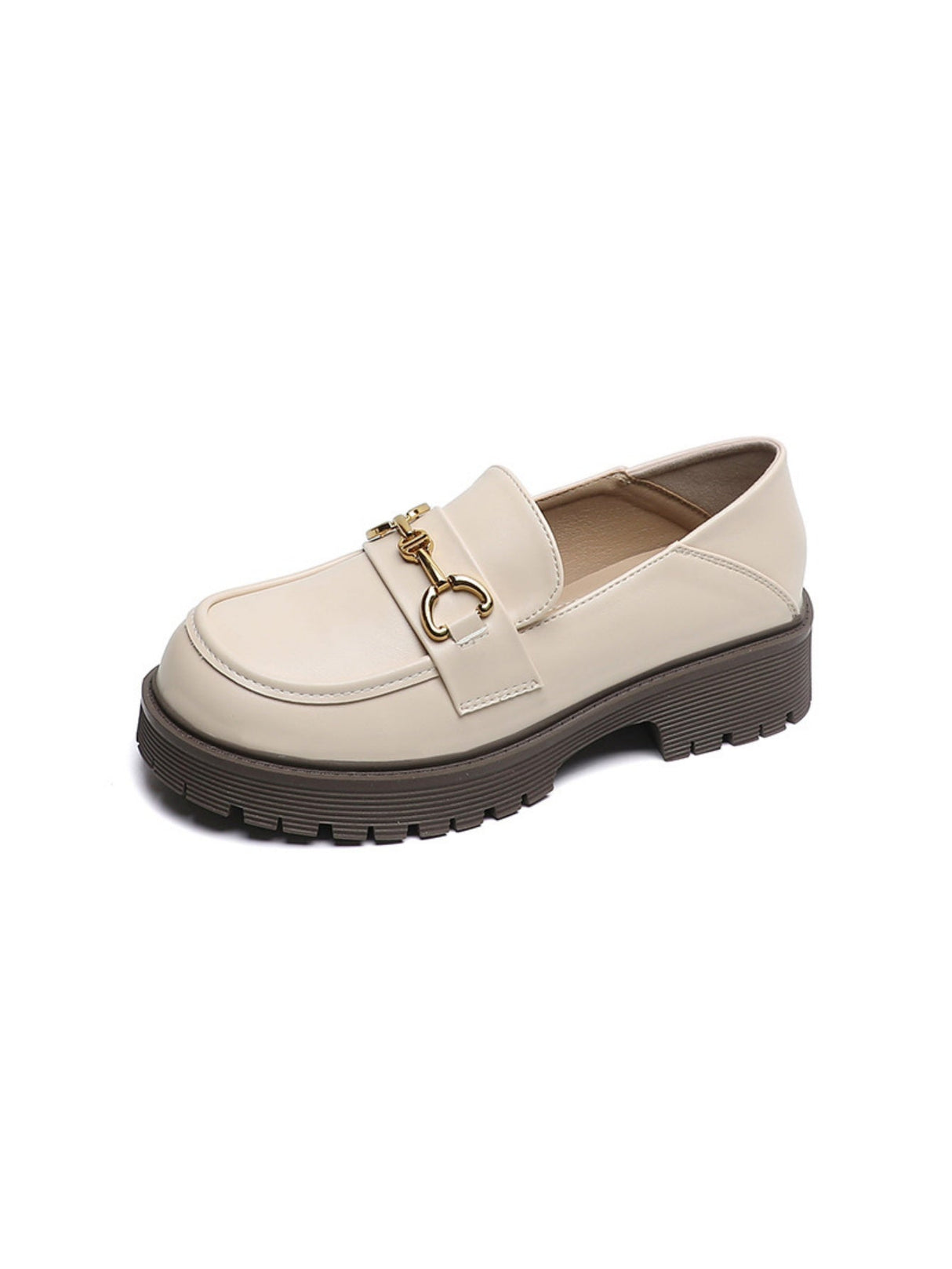 Liber Spring and Autumn Thick-soled Metal Buckle Women's Loafers